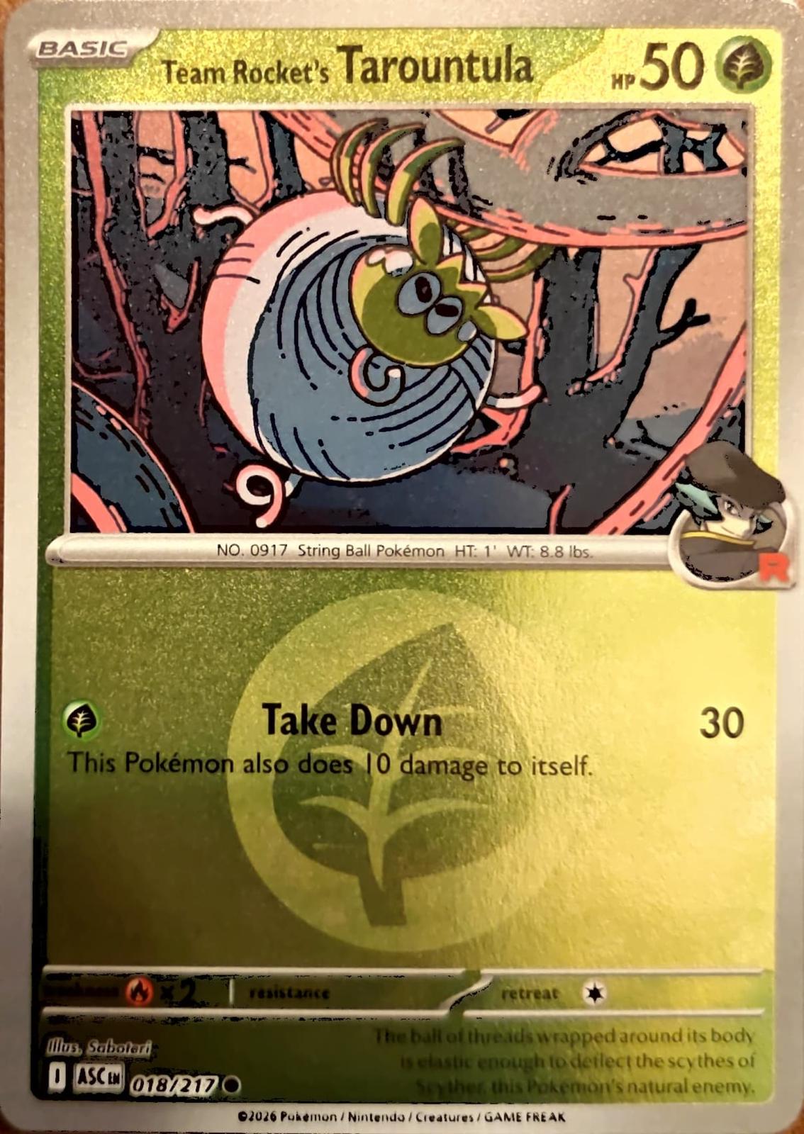 Ascended Heroes Team Rocket's Tarountula [Energy] Pokémon card